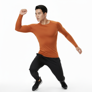Custom Made Wholesale Breathable MMA Rash Guard Sleeve Training <b>Compression</b> <b>Shirt</b> <b>for</b> <b>Mens</b> Shorts Leggings - Product Image 2