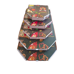 Cajas de Pizza de Cartón Corrugado al por Mayor, Embalaje Personalizado Seguro para Alimentos con Impresión de Logotipo - Product Image 1
