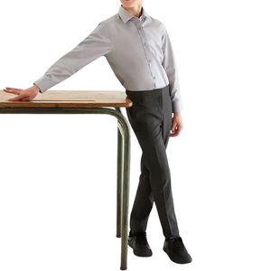 Uniforme Escolar Formal para Niños, Camisa Blanca de Manga Larga, Pantalones Oscuros, Ropa Personalizada para Estudiantes para el Aula y Eventos - Product Image 5