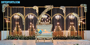 Modern Arabian Style Stage Decor <b>Backdrop</b> Metal <b>Stands</b> Lightweight Customized Size & Color Muslim Theme Wedding Event Decoration - Product Image 2