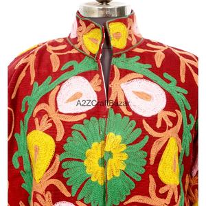 A2ZCraftBazar Vintage Embroidered Cotrise <b>Jacket</b> <b>Women</b> Eco-Friendly Quick Dry Breathable Cotton Lining Full Sleeve All Seasons - Product Image 2