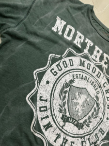 Logo personnalisé pour hommes Swag Fashion Sun Faded Washed Boxy-Fit T-shirt court surdimensionné 100% coton tricoté motif imprimé - Product Image 4