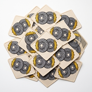 Patch en forme de disque lune diamanté, personnalisé, en gros, applique de couvre-roue en aluminium filé, badges Merrow - Product Image 4