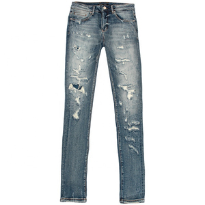 Pantalon en jean déchiré de marque pour homme en tissu doux et respirant, jean déchiré de haute qualité pour homme - Product Image 1
