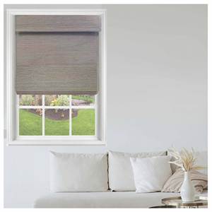 Persianas Romanas Inalámbricas Integradas de Diseño Natural Sencillo, Horizontales, de Alta Calidad, Ecológicas, de Bambú/Rami/Lino, para Ventanas Francesas - Product Image 1