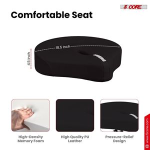 Sgabello per Batteria in Alluminio Imbottito, Girevole Ergonomico Regolabile da 4 Pollici, Nero - Product Image 3