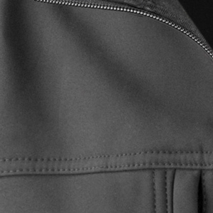 Veste polaire noire pour homme, coupe classique, col montant, fermeture éclair, vêtement d'extérieur pour l'automne, couleur unie, matière polyester, vente en gros - Product Image 3