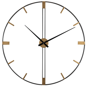 Combo And Modern Design <b>Wall</b> <b>Clocks</b> Best Indoor <b>Decor</b> Living Room Home And Office <b>Wall</b> Design <b>Clock</b> With Metal & Wooden Combo - Product Image 6