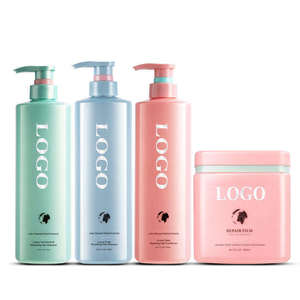 Envases para el Cuidado del Cabello de Alta Calidad, Multicolor, Libres de BPA, Botellas Cuadradas de PET Vacías de 720 ml con Bomba Pulverizadora para Champú y Acondicionador - Product Image 1