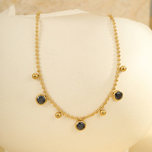 สร้อยข้อเท้าสแตนเลสชุบทองประดับเพทายหลากสีสันสำหรับผู้หญิง แฟชั่นฤดูร้อน ของขวัญขายส่ง - Product Image 4