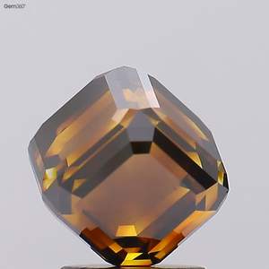 Diamante de Corte Cubo Modificado, Color Amarillo Anaranjado Fantasía, Certificado por IGI, 3.61 Ct - Product Image 4