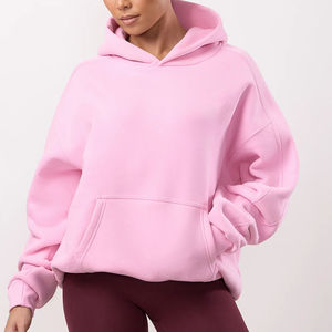 Sudadera Oversize Rosa Candy para Mujer con Hombros Caídos, Antiarrugas, Transpirable, con Bordado 3D Frontal, Estilo High Street, Venta al por Mayor - Product Image 1