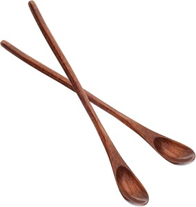 Cuillère à thé en bois artisanale réutilisable, cuillère à café et à sucre, accessoire de cuisine écologique naturel pour la maison - Product Image 1