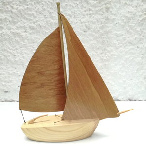 Barco decorativo de madera para mesa, estilo náutico rústico, decoración para estantería o repisa, para interiores de casas de playa - Product Image 1