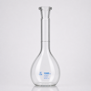 Fiole volumétrique de classe A de 1000 ml avec bouchon en polyéthylène, verrerie de laboratoire certifiée USP - Product Image 5