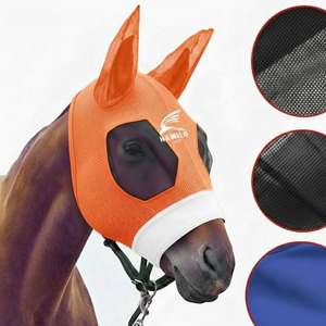 Masque anti-mouches pour chevaux 2026 : Meilleur design, protection UV, confortable, avec oreilles, respirant, élastique, et couvre-yeux en maille - Product Image 1