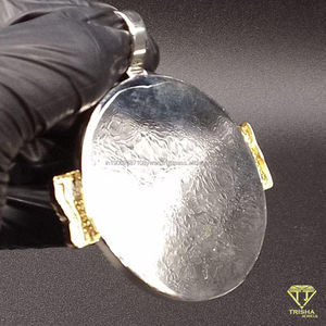 Pendentif de luxe style polo ski, entièrement serti de micro-pavés de diamants, pendentif plaque nominative personnalisée Hip Hop - Product Image 2