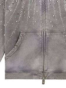 Sudaderas con Capucha de Invierno para Hombre, Estilo Brillante con Pedrería, 100% Algodón, Color Personalizado al por Mayor, Cómodas, Transpirables, Ecológicas, con Cierre - Product Image 3