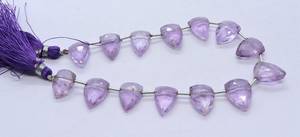 Perles d'améthyste rose naturelle facettées en forme de nœud 8x12-9x13 MM, perles de pierres précieuses triangulaires, perles d'améthyste rose de 8 pouces pour la fabrication de bijoux - Product Image 5