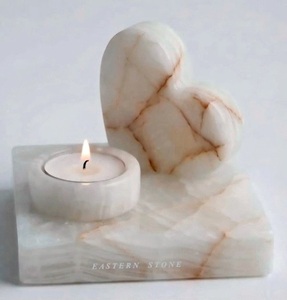 Handcrafted Marble Heart Tealight <b>Candle</b> Holder <b>Memorial</b> Craft Decorative Stone Votive for Home Decor Wedding Gift Wholesale - Product Image 4