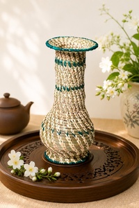 Handcrafted Natural Fiber Easter Decorative <b>Vase</b>-Orissa Made Eco-Friendly Stylish Fibre <b>Vase</b> - Product Image 4