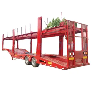 Vận chuyển semitrailer nhà máy sử dụng đôi kết nối khung gầm thép sàn vận chuyển xe trailer Xe Xe Tải xe
