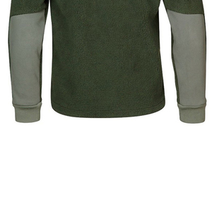 Veste en polaire verte pour homme avec fermeture éclair, col montant, blocs de couleur, coupe décontractée, coupe-vent, pour l'automne, coupe régulière - Product Image 3