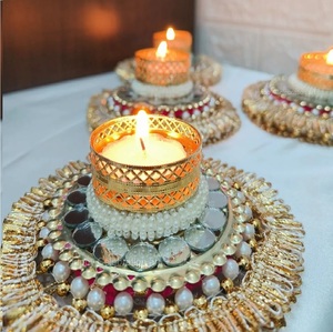 Luxury metal candle holders for hotels Living Room Dining Area Bedroom Events Crafted with Glass Candle Jars & <b>Lanterns</b> - Product Image 2
