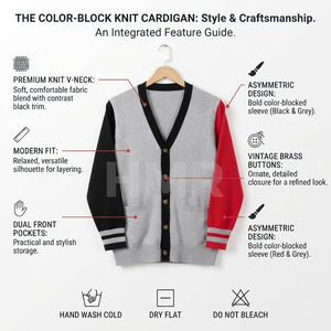 HMR Custom Logo Sorority Sisterhood <b>Acrylic</b> Knitted Color <b>Block</b> Cardigan Long Sleeve Casual V-Neck Button - Product Image 6