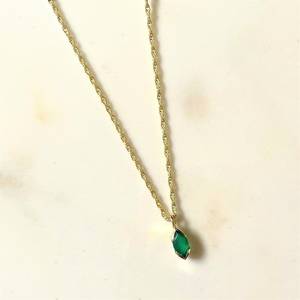 Collar con Colgante de Ónix Verde, Collar de Plata de Ley, Joyería Chapada en Oro, Joyería Hecha a Mano, Proveedor Mayorista - Product Image 5
