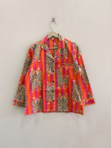 ชุดนอนผ้าฝ้ายพิมพ์ลายอินเดีย ชุดลำลองแสนสบาย ชุดนอนหรูหรา ชุดนอนสำหรับวันหยุดฤดูร้อน - Product Image 2