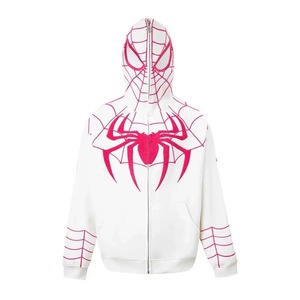 Fabrication OEM, vente en gros, sweat à capuche de haute qualité, fermeture éclair intégrale, Spider, 100% coton, sweat à capuche pour homme, manches longues, sweat à capuche pull-over - Product Image 6
