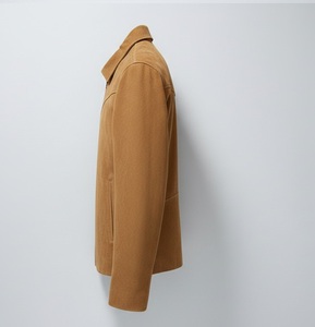 High Quality Custom Men <b>Suede</b> Leather Winter <b>Jacket</b> Waterproof Windproof Stand Collar Luxury - Product Image 3