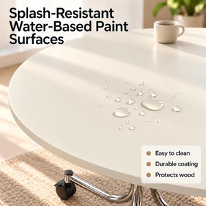 Elegant Durable <b>Round</b> <b>Metal</b> <b>Coffee</b> <b>Table</b> with Custom Top and Steel Base for Modern Luxury Living Rooms & Hotels - Product Image 3