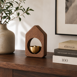Carillon éolien en bois massif gravé et poli, autocollant de porte d'entrée, sonnette à ventouse, sonnette de porte, en bois d'acacia naturel, articles ménagers - Product Image 4