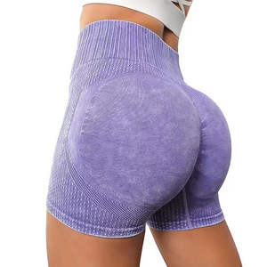 Shorts Deportivos de Yoga Personalizados de Alta Calidad, Sin Costuras, para Gimnasio y Fitness, con Efecto Scrunch y Malla Contorneadora - Product Image 5