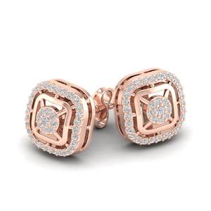 REYES - Pendientes de Botón de Plata de Ley 925 de Lujo, Chapados en Oro Amarillo de 14K, Joyería para Uso Diario, Clásicos, con Moissanita Certificada por GRA - Product Image 6