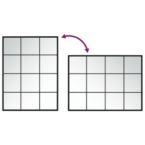 Espejo de Pared Simple de 31.5 x 23.6 Pulgadas, Espejo de Metal Negro y Vidrio, Público Objetivo: Propietarios de Viviendas, Diseñadores de Interiores - Product Image 5