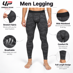 Activewear <b>Men</b> <b>Legging</b> Featuring Soft <b>Compression</b> Fabric Flexible Movement And Comfortable Construction For Gym Fitness - Product Image 6