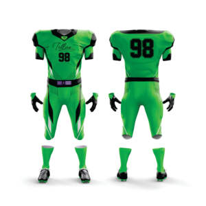 Uniforme de fútbol americano de 100% poliéster de diseño personalizado al por mayor de talla grande con mangas cortas transpirables - Product Image 5