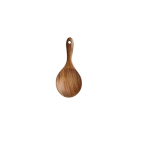 Lot de cuillères à soupe en bois foncé de style japonais, personnalisées, écologiques, en bois naturel, à long manche, pour la vente en gros - Product Image 2
