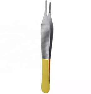 แหนบผ่าตัด Adson Forceps รุ่น Golden Grip แบบตรง สำหรับใช้ทางการแพทย์ ผลิตจากสแตนเลสสตีล พร้อมบริการสลักโลโก้ตามสั่ง ขายส่ง - Product Image 1