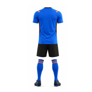 Ekin Impex Soccer Jersey Set Men's Short Sleeve Blue Black Sublimated Moisture Wicking Uniform Custom team soccer uniforms - Product Image 4