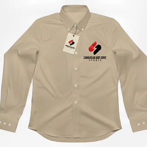 <b>Men</b> Slim Fit Business <b>Dress</b> Shirt Long Sleeve Cotton Blend Formal Office Wear Custom Logo Bulk Wholesale - Product Image 1