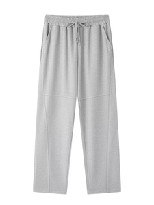 Ensemble pantalon et polo sport gris pour homme, tenue d'hiver respirante en coton biologique 100% tricoté, imprimé, deux pièces, séchage rapide - Product Image 5