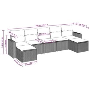 Conjunto de sofás de jardín beige crema blanco - Product Image 3