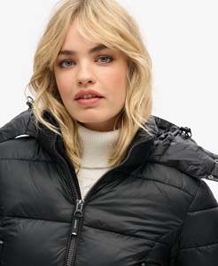 Chaqueta Premium Acolchada para Mujer, para Invierno, Informal, para Uso en Exteriores, Resistente al Viento, con Cierre de Cremallera y Bolsillos Laterales - Product Image 4