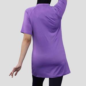 High Quality Islamic Modest Women T Shirt Elongated Slim Fit Short Sleeve Muslim Eco-Friendly Polyester & Cotton Modest T-Shirt - Product Image 4