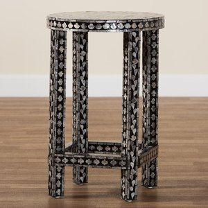 Modern Bone Inlay Wooden Side Table Luxury Handmade Bedside Wardrobe Decorative Accent End Table Custom Living Room Furniture - Product Image 4