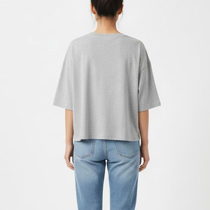 T-shirt pour femme style urbain, coupe classique, 100% coton tricoté, séchage rapide, léger, confortable, moderne, décontracté, été - Product Image 2